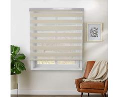 Rama Rose Doppelschichtiger Raffrollo für Tag und Nacht 23x72 beige