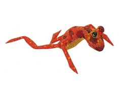 NOVICA Orange Oaxaca Frosch Holzfigur