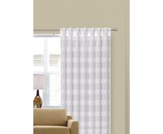 Splendid ALFA Konfektion Vorhang mit verdeckten Schlaufen, 140 x 245 cm, weiß