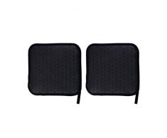 webake Ofenhandschuhe und Topflappen, 4er-Set, 2 Lange Silikon-Backhandschuhe und 2 Silikon-Hot-Pads potholders schwarz