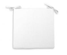 Soleil d Ocre Stuhlkissen Alix, Polyester, Weiß, 40 x 40 x 3 cm