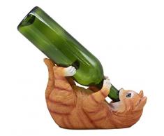 Atlantic Sammlerstücke Feline orange gestromt Kitty Cat Weinflaschenhalter Caddy Figur
