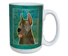 Tree-Free Greetings Baumfreie Grüße lm44030 15 Oz Keramik Deutsche Dogge Becher mit Henkel Volle Größe, Blau