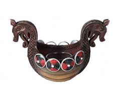 Pacific Giftware Antike Nordic Viking Langschiff Votivkerze Halter Viking Decor 17,1 cm