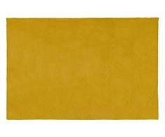 Eurofirany Dekorativer Teppich Fußmatte Teppichläufer Läufer Badeteppich Badvorleger Wohnzimmer Schlafzimmer Küche Rechteckig Fellimitat Weich, Senf, 50x70cm