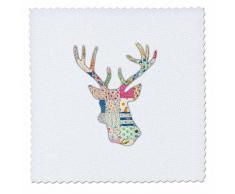 3dRose Hirschkopf Silhouette von dunklen Blau Weltraum Sterne Galaxy – Quilt Platz, 14 von 35,6 cm (QS 179698 _ 5)