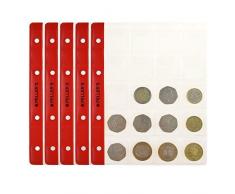 PELLERS | Münzhüllen Für Sammelalbum. 20 Felder 35mm x40mm, Für Münzen bis zu Ø 31mm. 10 er Packung. Für PELLERS Münzalbum M.