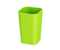 Wenko 20323100 Candy Green Zahnputzbecher-/ Zahnbürstenhalter, für Zahnbürste und Zahnpasta,7 x 11 x 7 cm, Grün