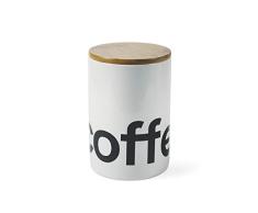 Villa d‘Este Home Tivoli Bamboo Kaffeedose, Weiß, Ø 10 x H 14,6 cm