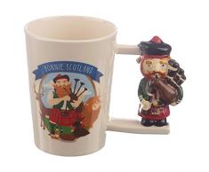 Puckator Tasse aus Keramik mit Henkel in Cornamusa Schottischer Form