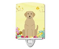 Carolines Treasures Nachtlicht, Ostereier, gelber Labrador, Keramik, 15,2 x 10,2 cm, Mehrfarbig