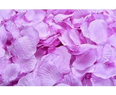 Lothringen Hochzeit Tisch Dekoration Seide Rosenblätter Blumen Konfetti violett