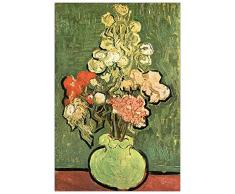 ArtPlaza Van Gogh Vincent - Vase with Roses , Dekorative Paneele, Holz, Mehrfarbig, 60 x 1.8 x 90 cm
