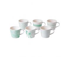 Royal Doulton 1052192 Pacific Becher 390ml Mixed 6er Set, porzellan