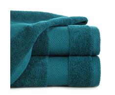 Eurofirany Andrea Handtuch Set Badehandtuch Saunahandtuch Waschlappen – Luxusqualität Saugstark Hochqualitativ 100% Baumwolle 400g/m² 3er und 6er Pack, Türkis, 70X140 cm/1 Pkg. je 3 STK, 3