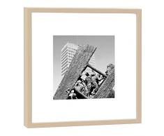 COGNOSCO - Fotografie im Holzrahmen: Steile Lagerung Essen - Fotodruck - Format 27 x 27 cm - Rahmenfarbe beige - Hochwertiges Wandbild, Geschenkidee oder Souvenir aus der Ruhrregion