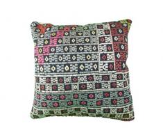 Art Evi Anadolu quadratischer Kissenbezug Anatolian Village handgemachte türkische Wolle, Kilim Kissenbezug mit verstecktem Reißverschluss, 50,8 x 50,8 cm, ohne Einsatz im Lieferumfang enthalten Polsterhocker Behramkale