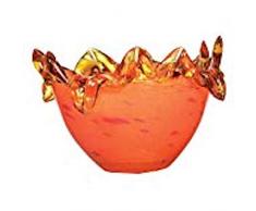 OK Lighting Orange Glas Deko Schale Obstschale