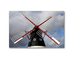 Premium Textil-Leinwand 90 x 60 cm Quer-Format Die Windmühle auf der Insel Mandø | Wandbild, HD-Bild auf Keilrahmen, Fertigbild auf hochwertigem Vlies, Leinwanddruck von Maria Reichenauer