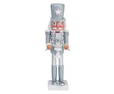 Transpac Nussknacker aus Holz, weihnachtliches Design, Weiß