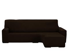 Martina Home Sofaüberwurf Chaiselongue, elastisch, Beige, Braun, Kurzarm, 240 bis 280 cm