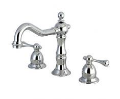 Nuvo Elements of Design es1971bl Baltimore Spültischmischbatterie 20,3 cm zu 35,6 cm breitgefächert WC Wasserhahn mit Messing Pop-Up, 7–1/5,1 cm poliert Chrom