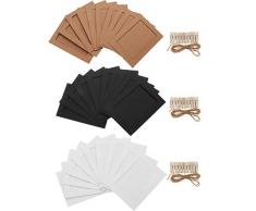 Stormshopping 30 Stück Papier-Fotorahmen, DIY Kraftpapier-Bilderrahmen mit Wäscheklammern zum Aufhängen, Wanddekoration mit Clips und Seilen für 12,7 x 17,8 cm Bilder