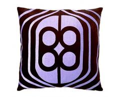 Trina Turk Kissen mit Vogelkäfig, Bestickt, Baumwolle, violett, 20 by 20-Inch