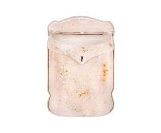 Creative Co-op Briefkasten aus Blech, geprägt 10.5 x 15.5 Rose