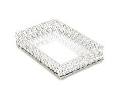 Koehler 33 cm Shimmer rechteckig Edelsteinbesetztes Tablett, 39,4 x 29 x 12,7 cm