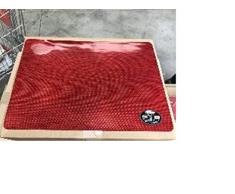 Fidacasa Frühstücksbrettchen aus Metall, Rot, 30 x 45 cm