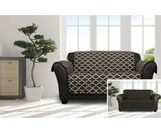 Quick Fit Coby Sofabezug, wendbar, wasserabweisend, Mikrofaser, Schokoladenbraun, Sofa