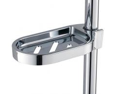 enerhu Duschstange Seifenhalter Dusche Seifenschale Wechselrahmen Seife Tablett passt 25 mm Riser U/