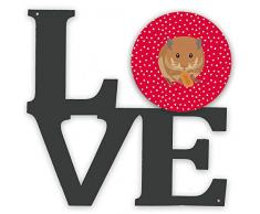 Carolines Treasures Wanddekoration Teddybär Hamster, Metall, Mehrfarbig