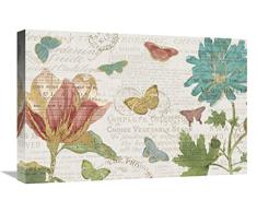 Global Galerie Katie Pertiet Bücherregal Botanical I Giclée-Gespannte Leinwand Artwork, 61 x 40,6 cm