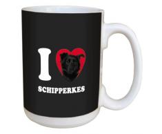 Tree Free Grüße lm45114 I Heart Schipperkes Keramik Becher mit Henkel/, 15-Ounce, schwarz