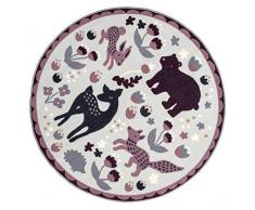 Vallila Fauna Teppich Ø 133 cm, rosa, Kinderzimmer, Tierteppich, 133cm x 133cm