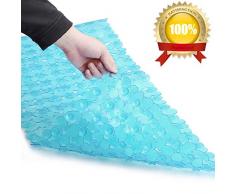 Becozier Anti-Rutsch-Badematte, schimmelresistent, Kieselsteine, Duschmatte mit rutschfesten Saugnäpfen, antibakteriell, maschinenwaschbar, 40,6 x 88,9 cm, Grün grün