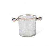 K&K Interiors 15815A Eiskübel mit Griffen, geätztes Glas, 12,7 cm