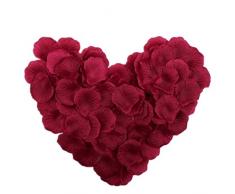 vivianbuy 1000 pcs Künstliche Blume Burgund Rosenblätter für Hochzeit Party Brautschmuck Dekoration