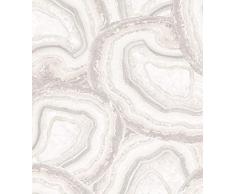 Arthouse Agate Soft White Non-Woven Wallpaper Tapete, Papier, weiß, Full Roll