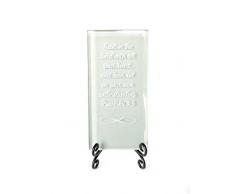 Trust in The Lord Inspirierende Glas Plaque. Aufmunternde Schrift Vers für Ihren Schreibtisch, Oder Eine Sehr Bedeutungsvolles Geschenk. von Lifeforce Glas. Grau.