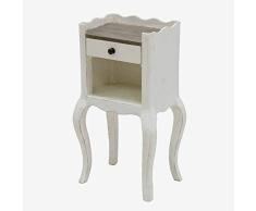 Better & Best Kleiner Couchtisch mit 1 Schublade und Deckel, Maße 40 x 30 x 73 cm, Material: Holz, Weiß, Einheitsgröße