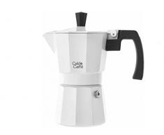 Home Caldo Kaffeemaschine, Aluminium,Weiß, 6 Tassen