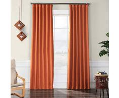 HPD BOCH-LN18517-120 Vorhänge, verdunkelnd, Leinen, 50 x 120 cm, Desert Orange