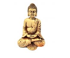 JB Premium 10,2 cm Buddha Statue/Idol/Deko Figur: Poly Marmor mit Antik/Elfenbeinfarben Finish – Premium Qualität Buddha Idol in Meditation Pose 4 inches Tall Ivory - Antique