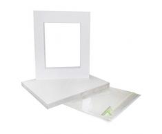 Golden State Art Pack of 25 White Pre-Cut 16x20 Picture Mat for 11x14 Photo with White Core Bevel Cut Mattes Sets. Includes 25 High Premier Acid Free Mats & 25 Backing Board & 25 Clear Bags