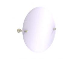 Allied Brass Carolina Collection Frameless Round Tilt Mirror with Beveled Edge Wandspiegel, Polierts Nickel