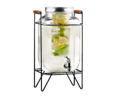 Style Setter Beck 210741-GB Teesieb aus Glas, mit Metallständer und Deckel, transparent