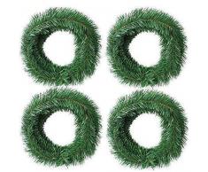 Woooow Künstliche Weihnachtsgirlande, 72 Fuß, Weihnachtsdekoration, Nicht beleuchtet, weich, Grün, für drinnen und draußen, für Weihnachten, Urlaub, Hochzeit, Party, Festival, Dekoration